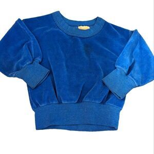 Vintage‎ 70s blue velour Ronnie Tags sweatshirt